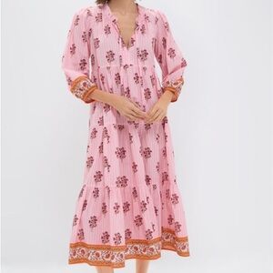 Tuckernuck Pink Floral Midi Dress
